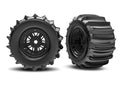 Traxxas 3.2 Funco Rear Wheels & Paddle Tires RC Wheel & Tyre Set 1/10 Scale