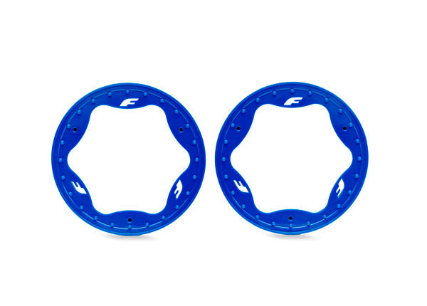 Traxxas 10976-BLUE 3.5 Funco Front Beadlock Rings (2) (9070148616429)