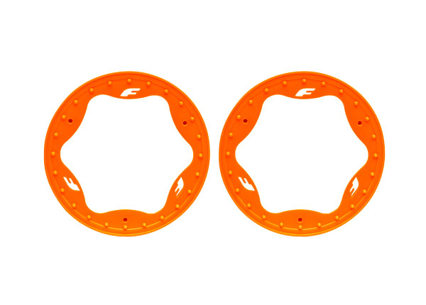 Traxxas 10976-BLUE 3.5 Funco Front Beadlock Rings (2) (9070148616429)