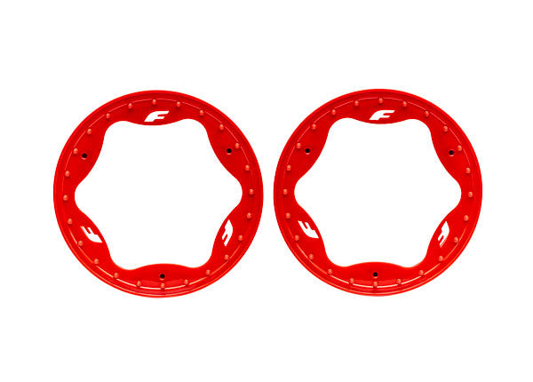 Traxxas 10976-BLUE 3.5 Funco Front Beadlock Rings (2) (9070148616429)