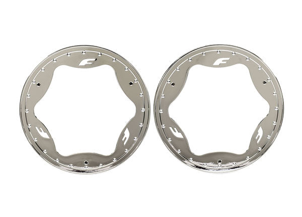 Traxxas 10977-BLUE 3.9 Funco Rear Beadlock Rings (2) (9070148649197)