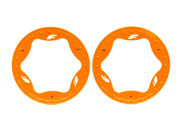 Traxxas 10977-BLUE 3.9 Funco Rear Beadlock Rings (2) (9070148649197)