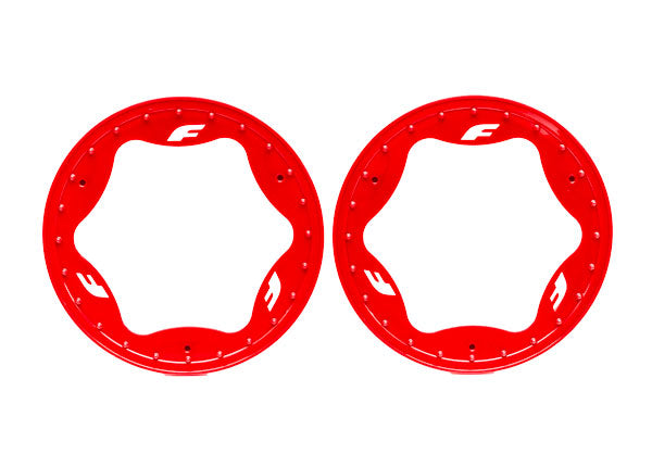 Traxxas 10977-BLUE 3.9 Funco Rear Beadlock Rings (2) (9070148649197)