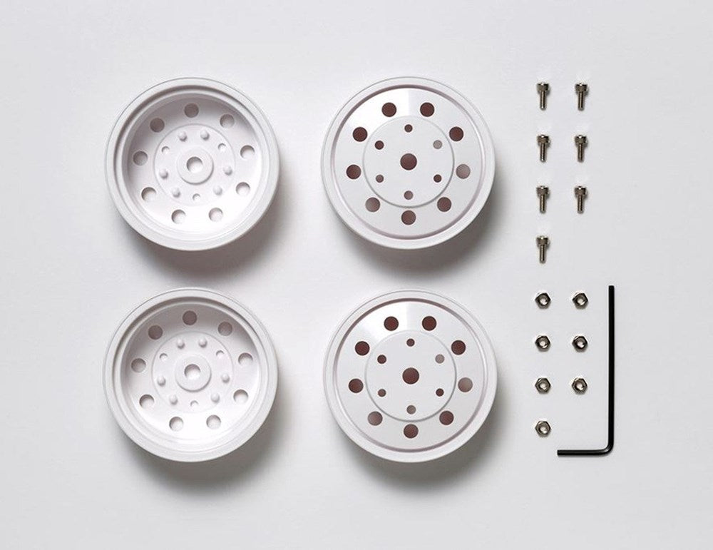 Tamiya 56541 FRONT WHEELS 22mm WHITE (8346778730733)