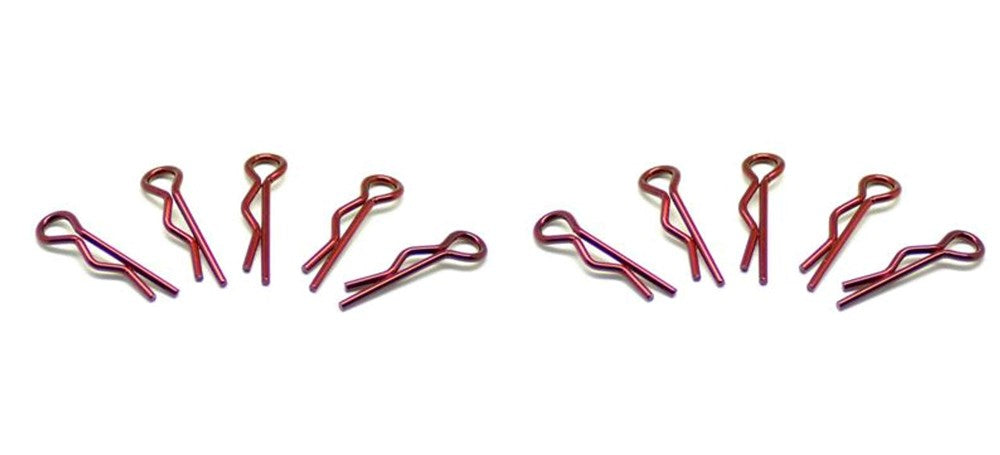 Arrowmax AM-103106 Small Body Clip 1/10 - Metallic Red  (10) (8347066958061)