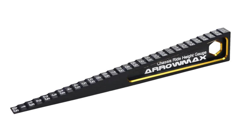 Arrowmax 0AM-172001 Ultra Fine Chassis Ride Height Gauge 0.5-15MM Black Golden
