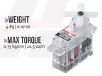 Hitec HS-40 Ecomomy Nano Servo 0.6kg/cm- 4.8V 0.09 sec 20x8.6x17mm 4.8g (8347088978157)