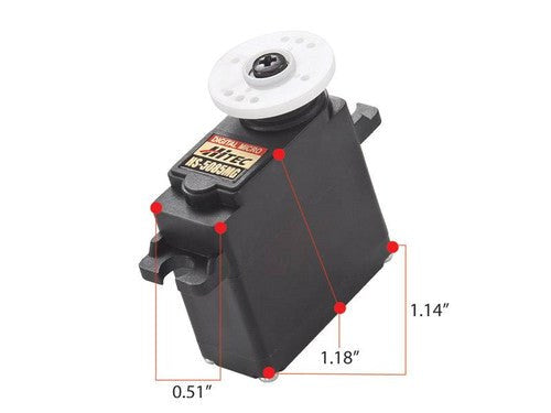 Hitec HS-5085MG Digital Mighty Micro Servo 4.8V 3.6kg/cm 0.17sec 6V 4.3kg/cm 0.13sec 29x13x30mm 21.9g w/side mount bracket inc.