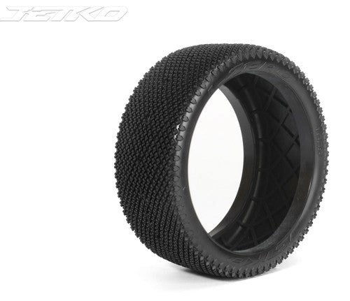 Jetko JKO1008DWUSG J-ZERO: 1/8 Buggy/Dish/White Rim/Ultra Soft/Glued Pair (8347090878701)