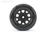 Jetko JKO1802CBMSGB 1/8 MT 3.8 EX-KING COBRA/Claw Rim/Black/Medium Soft/Glued/Blted (2)