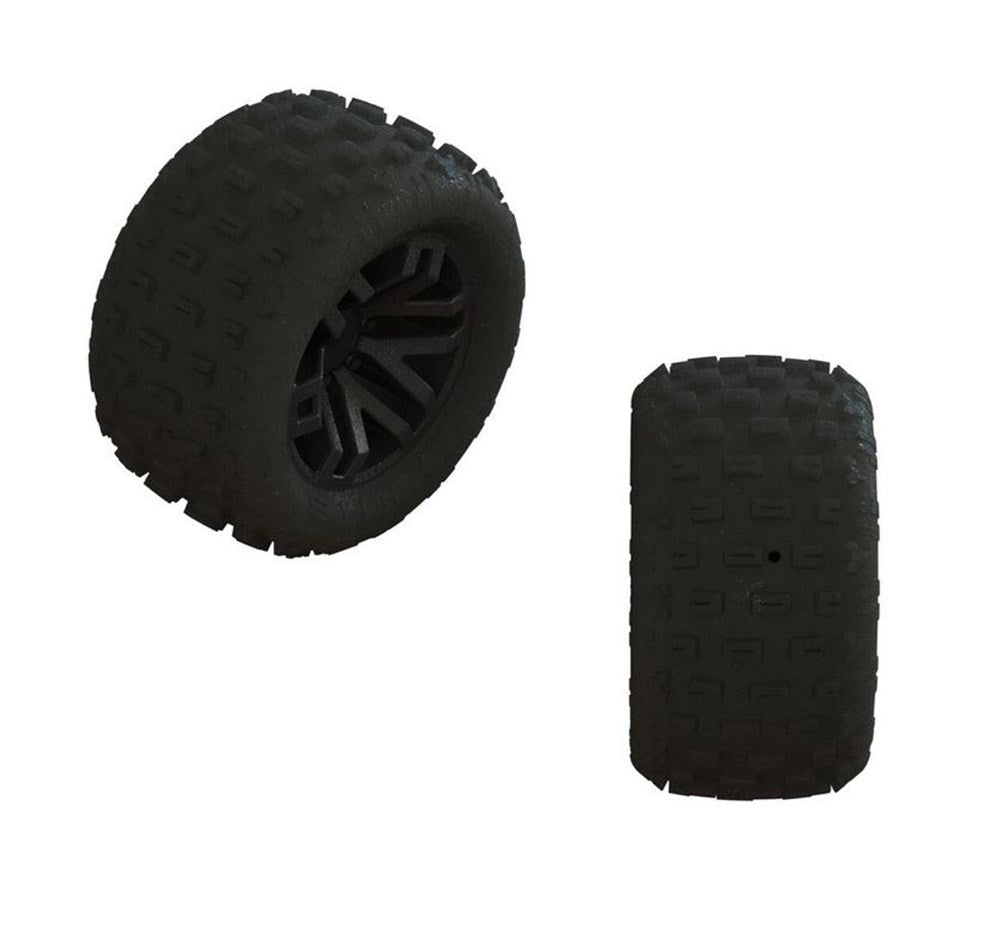 ARRMA ARA550112 dBoots 'FORTRESS' Tire Set Glued (Black) (2 Pairs) Grom (8347853127917)