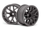 HPI Racing Gunmetal 6mmOS RTR RC Wheel 1/10 Scale