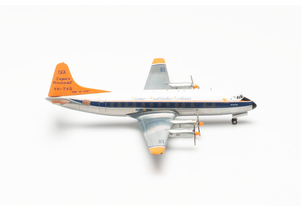 Herpa HE572859 1/200 TAA Trans Australian Airlines Vickers Viscount 800 VH-TVQ "McDouall Stuart"