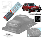 Team C Toyota Starlet KP61 WB 258mm Width 195mm RC Car Body 1/10 Scale
