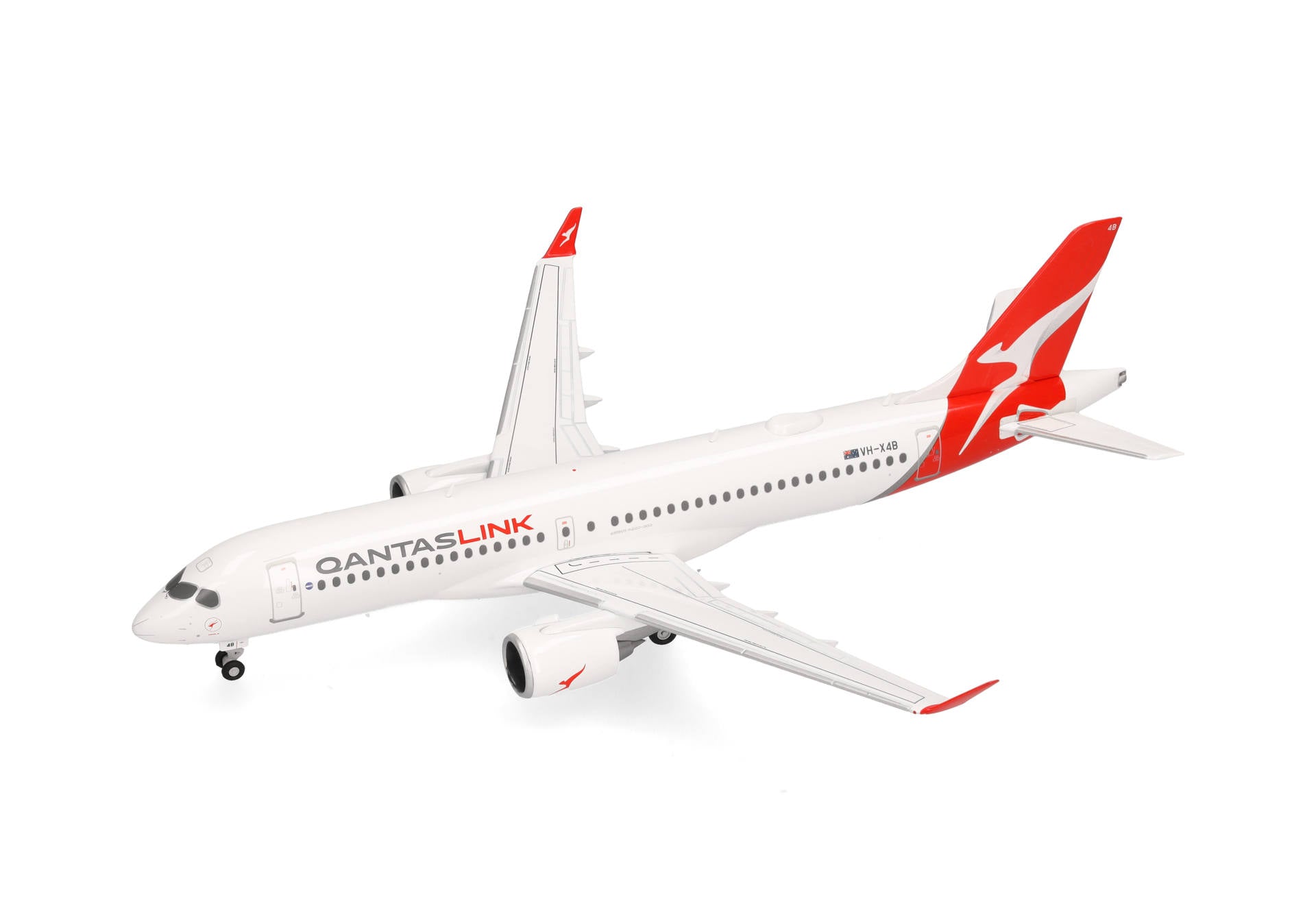 Herpa 573184 1/200 QantasLink Airbus A220-300 - "Koala" VH-X4B - Hobby City NZ