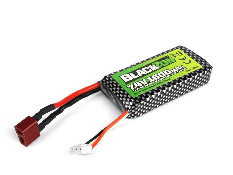 Blackzon 540247 Battery: Lipo 7.4v 1600MAh T
