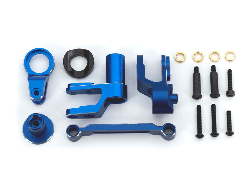 Traxxas 10246-BLUE Steering Bellcranks Alum Blue (8559511044333)