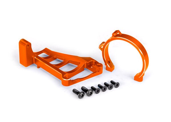 Traxxas 10262-ORNG Motor Mnts Orange Alum For 3483