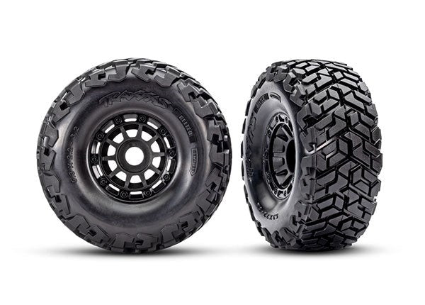 Traxxas 10272 T&W Black Wheel Maxx SC Tires (L&R) (8559512486125)