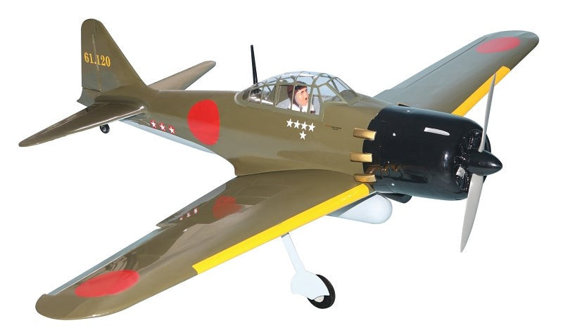 Seagull Models A6M Zero 67in Wingspan 20cc PU Rubber Wheels RC Aircraft