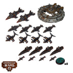 Warcradle Dystopian Wars: Black Wolf Battlefleet Set (3)