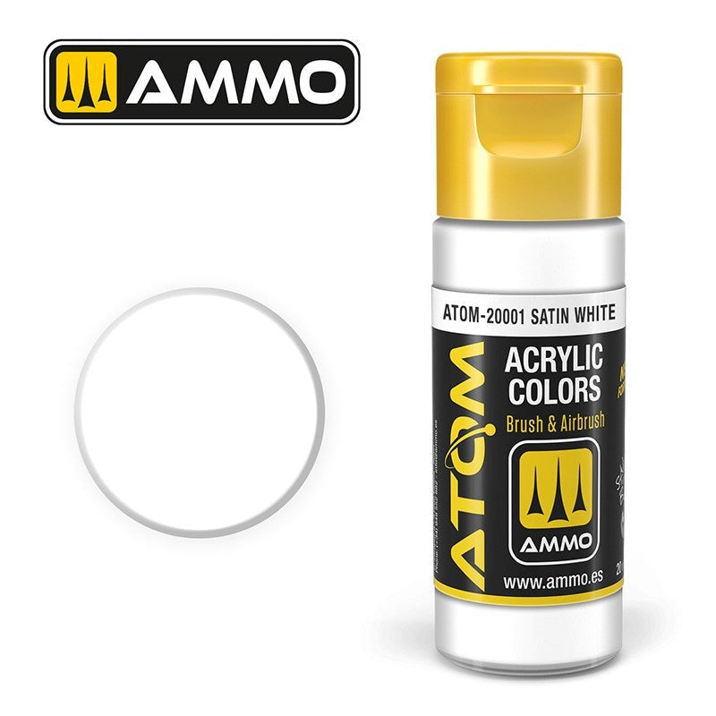 AMMO by Mig Jimenez ATOM-20001 Atom Color Satin White 20ml