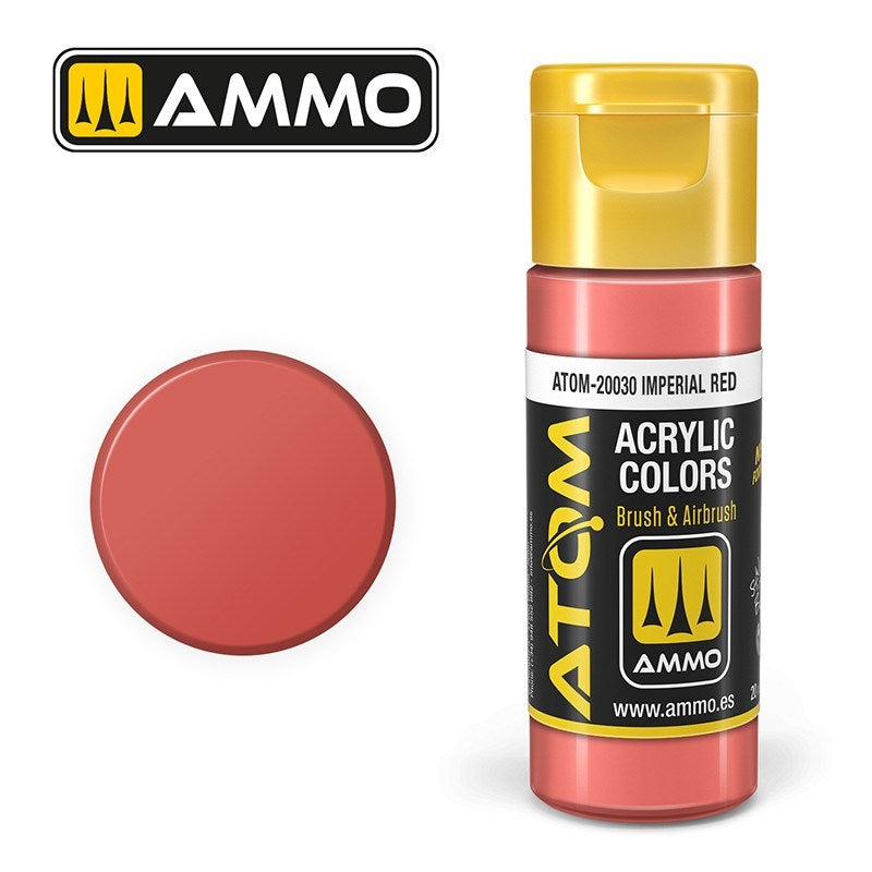 AMMO by Mig Jimenez ATOM-20030 Atom Color Imperial Red 20ml