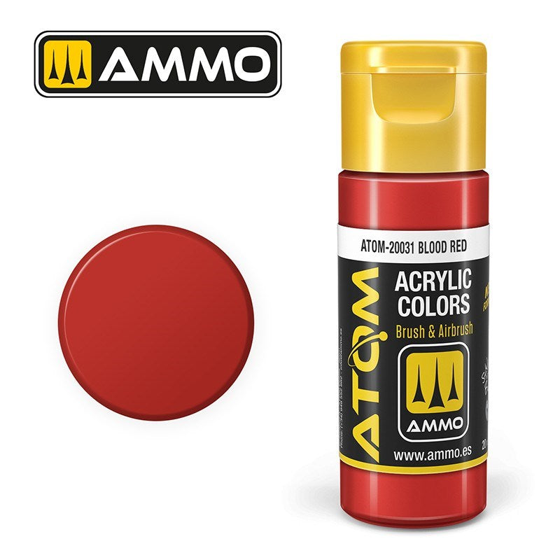 AMMO by Mig Jimenez ATOM-20031 Atom Color Blood Red 20ml (8938432102637)