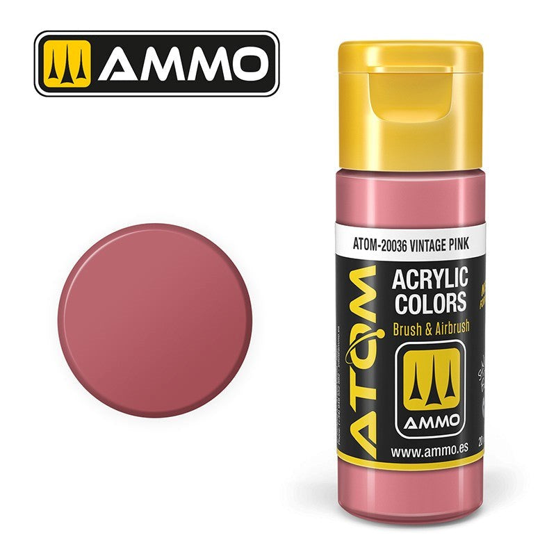 AMMO by Mig Jimenez ATOM-20036 Atom Color Vintage Pink 20ml (8938432594157)