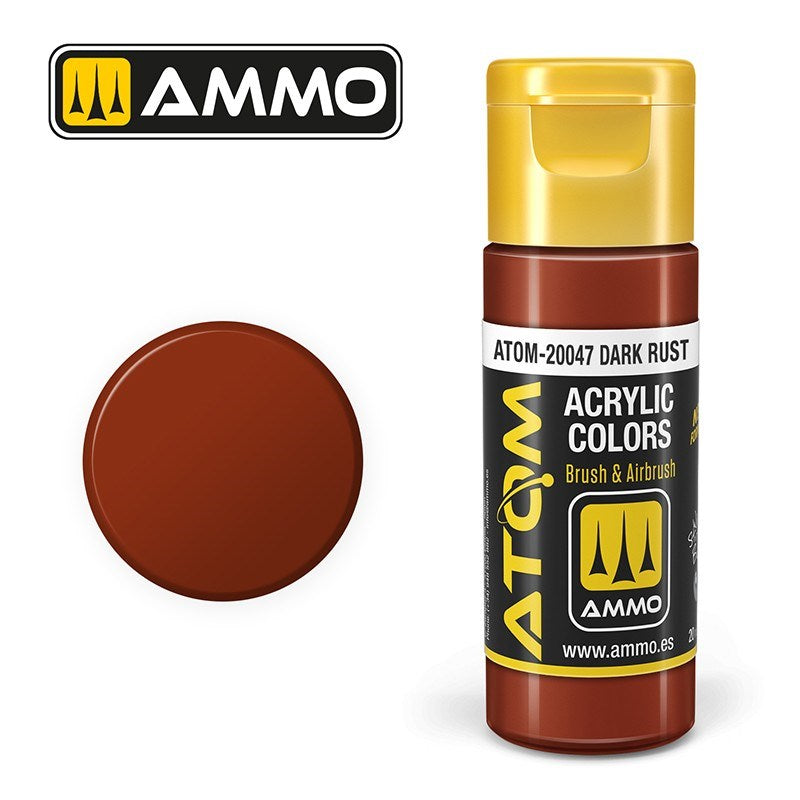 AMMO by Mig Jimenez ATOM-20047 Atom Color Dark Rust 20ml