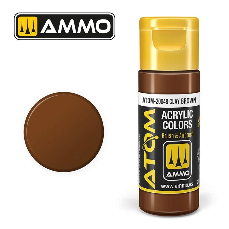 AMMO by Mig Jimenez ATOM-20048 Atom Color Clay Brown 20ml (8938433544429)