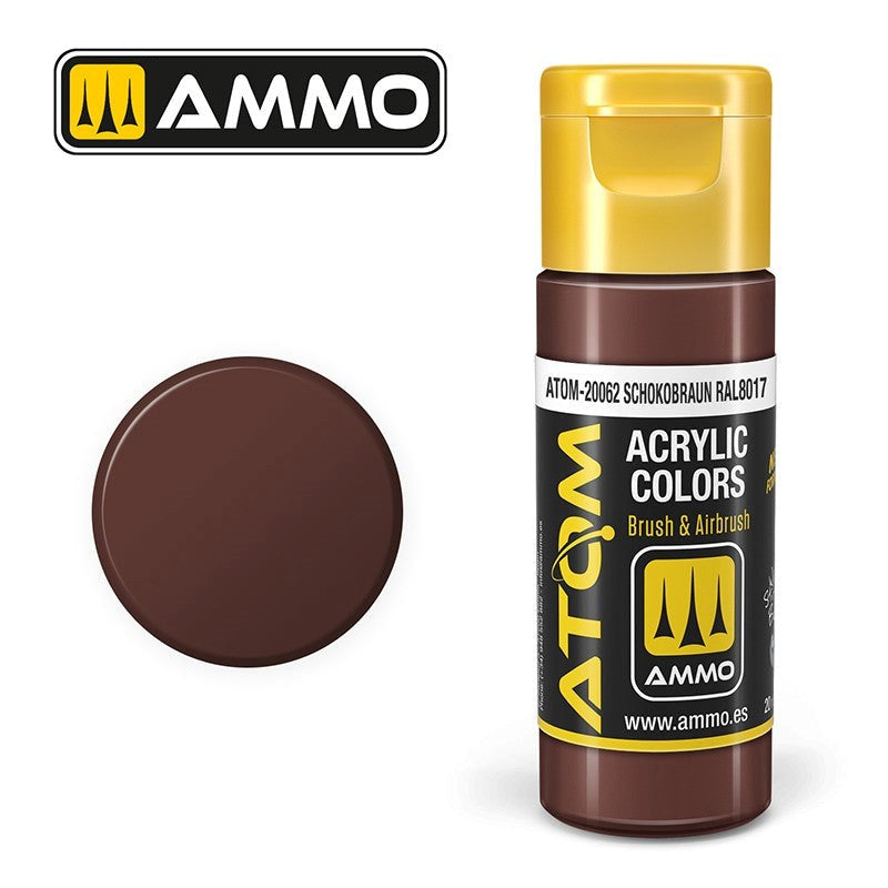 AMMO by Mig Jimenez ATOM-20062 Atom Color Schokobraun Ral 8017 20ml (8938434625773)