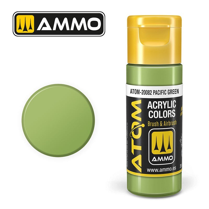 AMMO by Mig Jimenez ATOM-20082 Atom Color Pacific Green 20ml