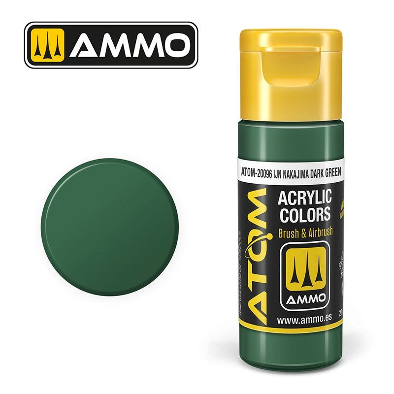 AMMO by Mig Jimenez ATOM-20096 Atom Color Ijn Nakajima Dark Green 20ml (8938437148909)