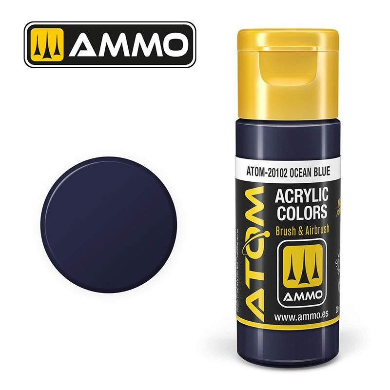 AMMO by Mig Jimenez ATOM-20102 Atom Color Ocean Blue 20ml