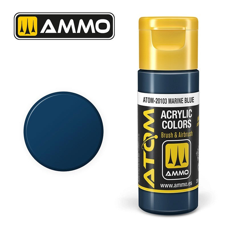 AMMO by Mig Jimenez ATOM-20103 Atom Color Marine Blue 20ml