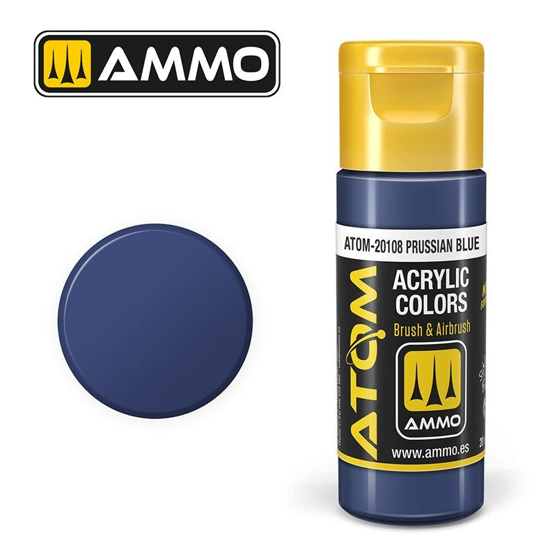 AMMO by Mig Jimenez ATOM-20108 Atom Color Prussian Blue 20ml