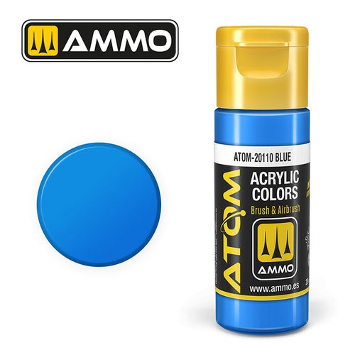AMMO by Mig Jimenez ATOM-20110 Atom Color Blue 20ml (8938438295789)