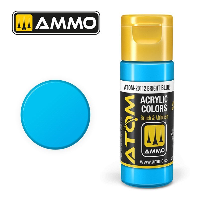 AMMO by Mig Jimenez ATOM-20112 Atom Color Bright Blue 20ml (8938438459629)