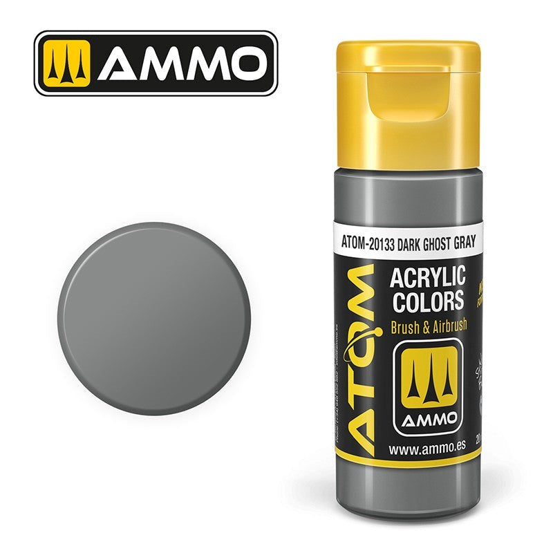 AMMO by Mig Jimenez ATOM-20133 Atom Color Dark Ghost Gray 20ml