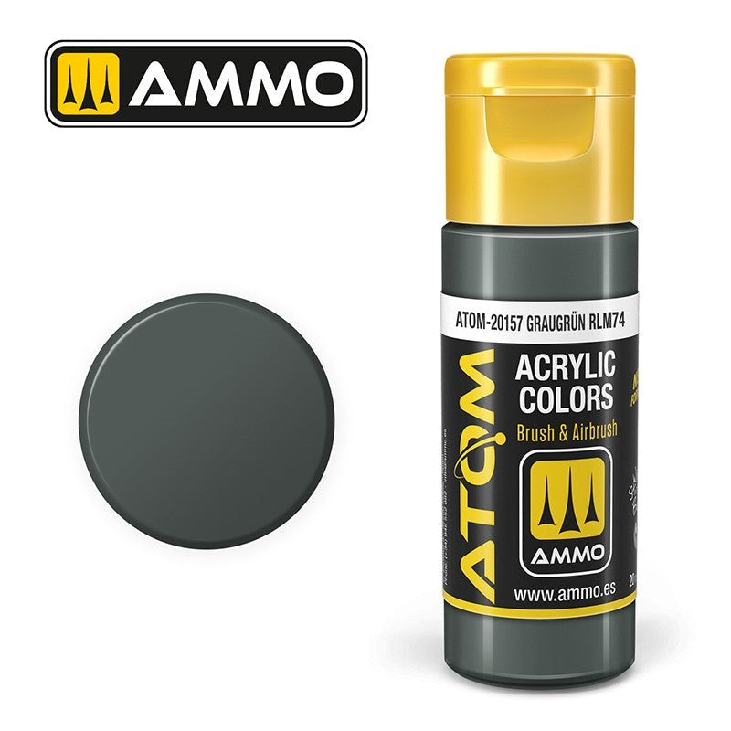 AMMO by Mig Jimenez ATOM-20157 Atom Color GraugrÃƒÆ’Ã†â€™Ãƒâ€šÃ‚Â¼n Rlm74 20ml (8938441670893)