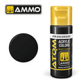 AMMO by Mig Jimenez ATOM-20162 Atom Color Satin Black 20ml (8938442064109)