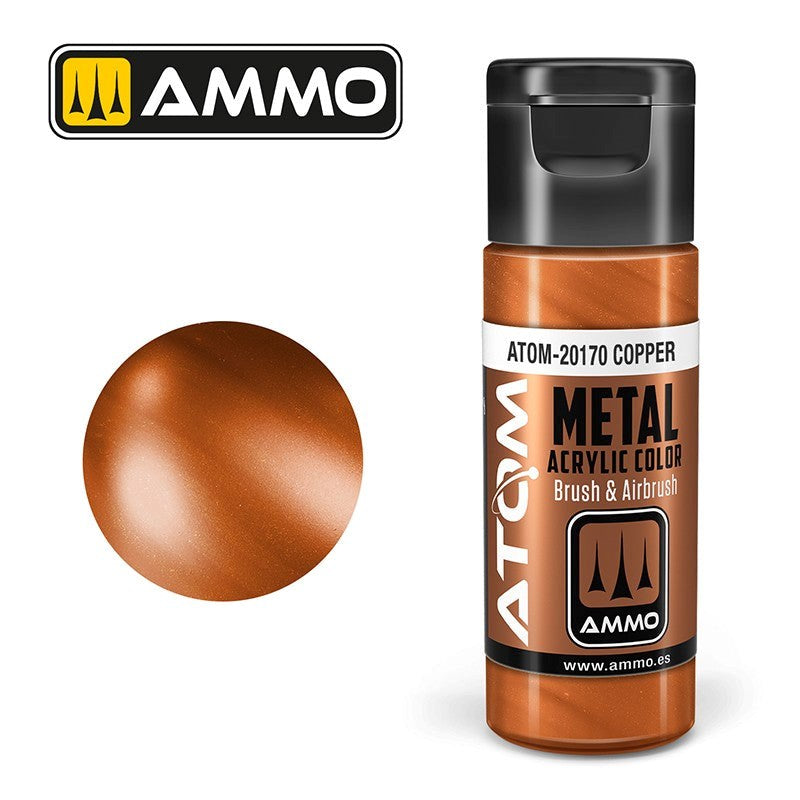 AMMO by Mig Jimenez ATOM-20170 Atom Color Metallic Copper 20ml