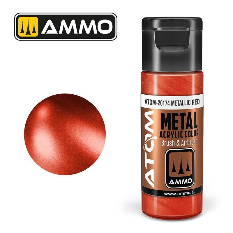 AMMO by Mig Jimenez ATOM-20174 Atom Color Metallic Red 20ml