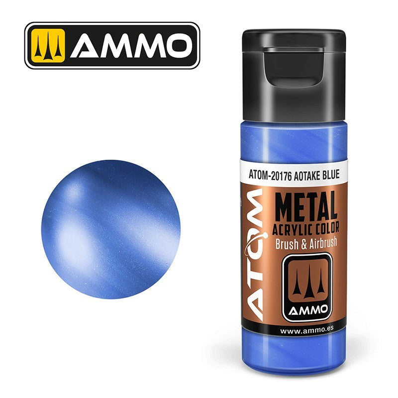 AMMO by Mig Jimenez ATOM-20176 Atom Color Metallic Aotake Blue 20ml