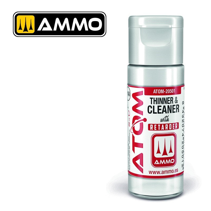 AMMO by Mig Jimenez ATOM-20501 Atom Color Thinner And Cleaner With Retarder 20ml (8938443473133)