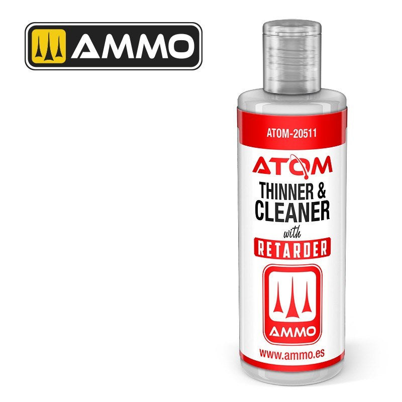 AMMO by Mig Jimenez ATOM-20511 Atom Color Thinner And Cleaner With Retarder 60ml (8938443604205)