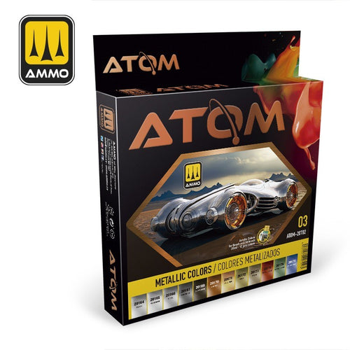 AMMO by Mig Jimenez ATOM-20702 Atom Color Metallic Colors Set (8938443931885)