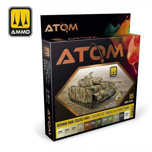 AMMO by Mig Jimenez ATOM-20704 Atom Color German Tank Colors Wwii Set (8938444194029)