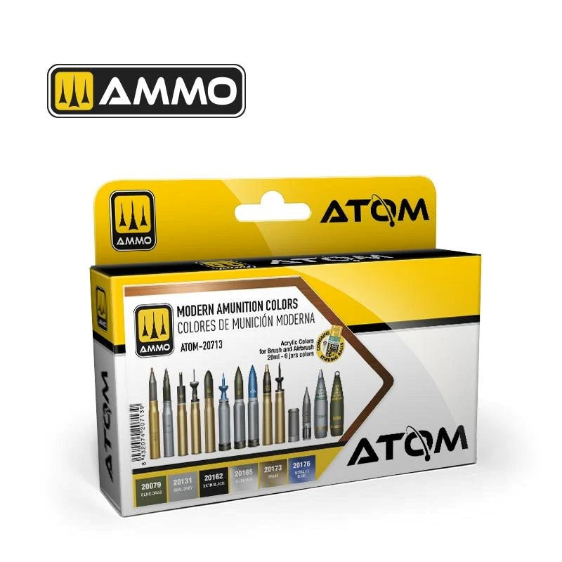 AMMO by Mig Jimenez ATOM-20713 Atom Color Modern Amunition Colors Set